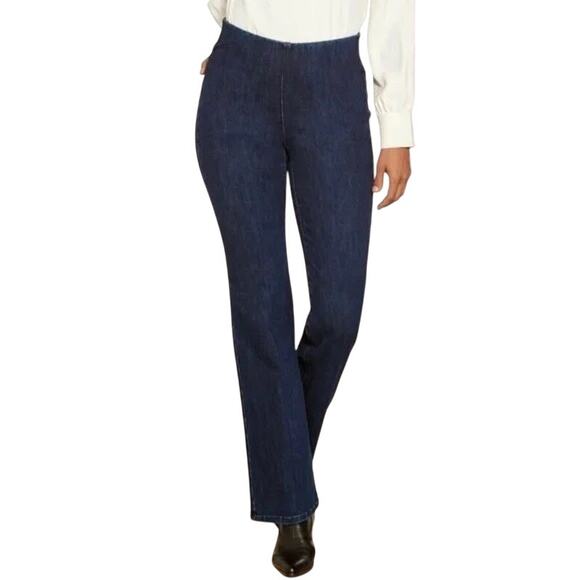 Soft Surroundings Pull On Boot Cut Jeans Size Petite Small - Picture 1 of 7